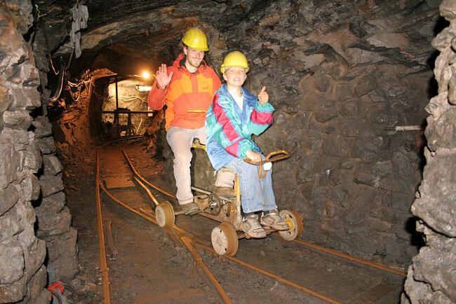 Fahrraddrai im Rabensteiner Stollen Fahrraddrai im Rabensteiner Stollen