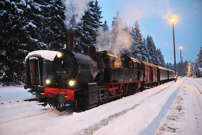 Dampflok im Winter Dampflok im Winter