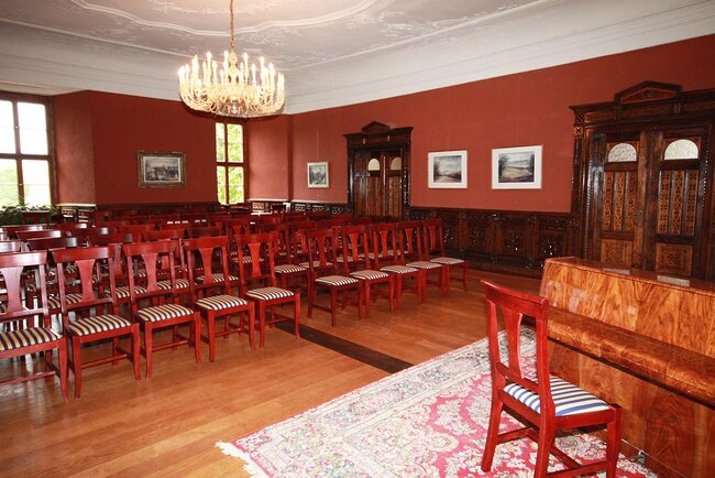 Der restaurierte Festsaal Der restaurierte Festsaal