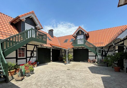 Innenhof mit Zugang zur Ferienwohnung Innenhof mit Zugang zur Ferienwohnung