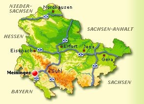 Lagekarte Meiningen Lagekarte Meiningen