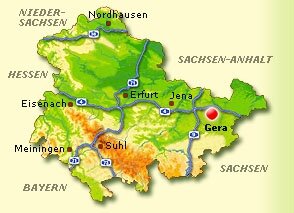 Lagekarte Gera Lagekarte Gera