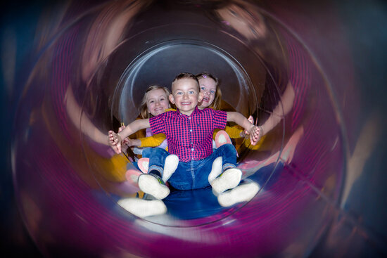 Große Rutsche im Innenbereich