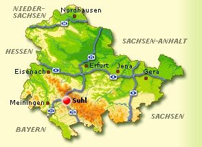 Lagekarte Suhl Lagekarte Suhl