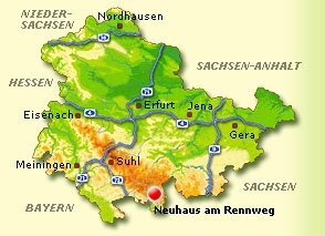 Lagekarte Neuhaus am Rennweg Lagekarte Neuhaus am Rennweg