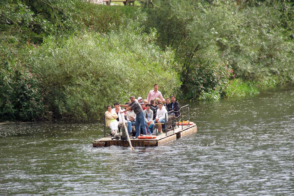 Flößen auf der Saale